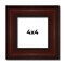 4x4 Distressed Brown Picture Frame - UV Acrylic, Foam Board Backing, Hanging Hardware